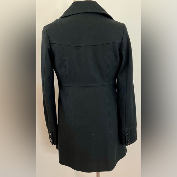 Anthro Tulle | Wool Blend Long Coat | Black | Women’s L - Picture 4 of 6